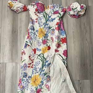 Floral Off-Shoulder Maxi Dress